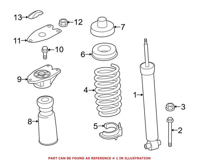 BMW Shock Absorber - Rear 33526873756